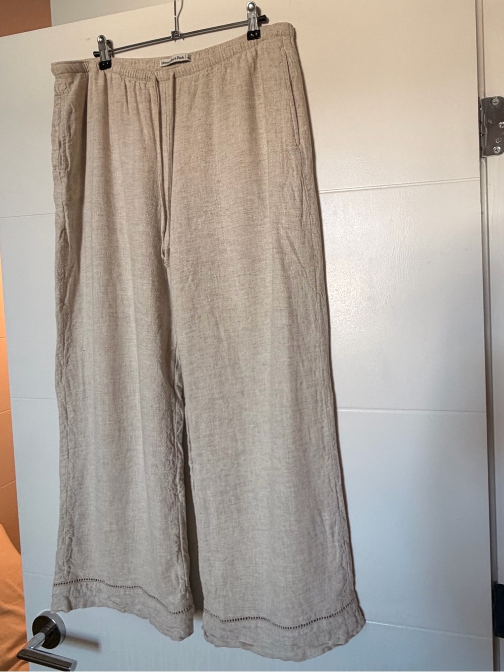 Abercrombie & Fitch Women’s Wide Leg - Linen Pant
